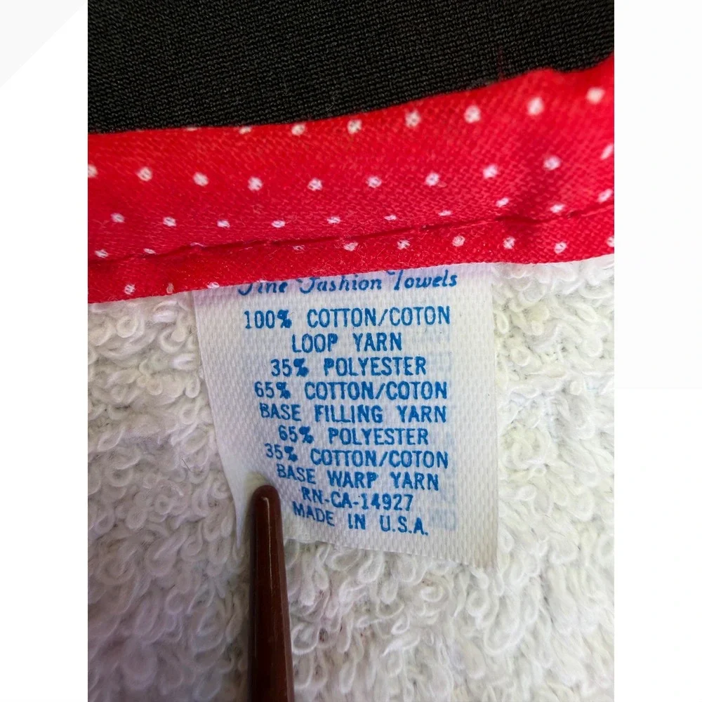 Sarah Lynn Strawberry Dish Cloth Set Vintage 70s Red White Cotton NWT Farmhouse